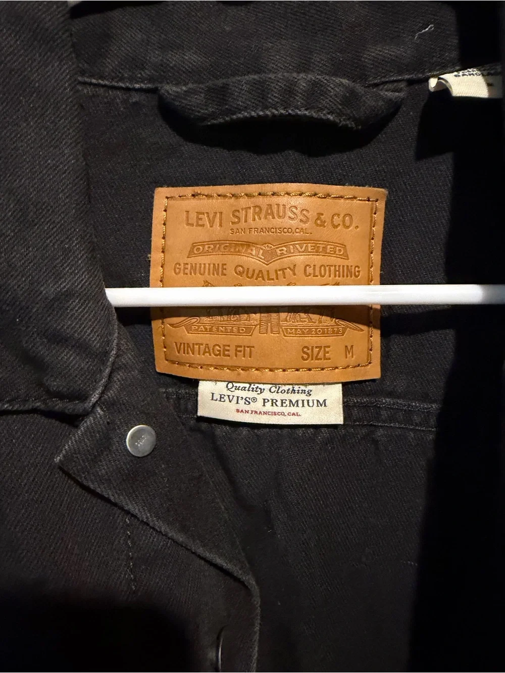Levi's Black Denim Jacket with Classic Trucker Details